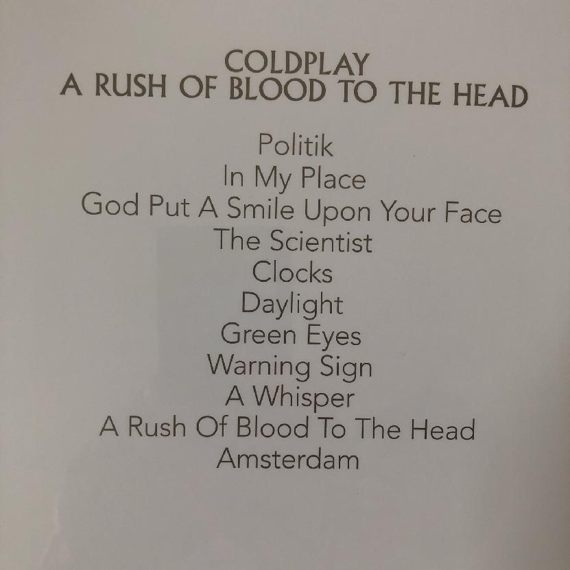最高の品質 coldplay rush of blood to the head レコード Coldplay コールドプレイ Rush Of Blood To The Head: 静寂の世界