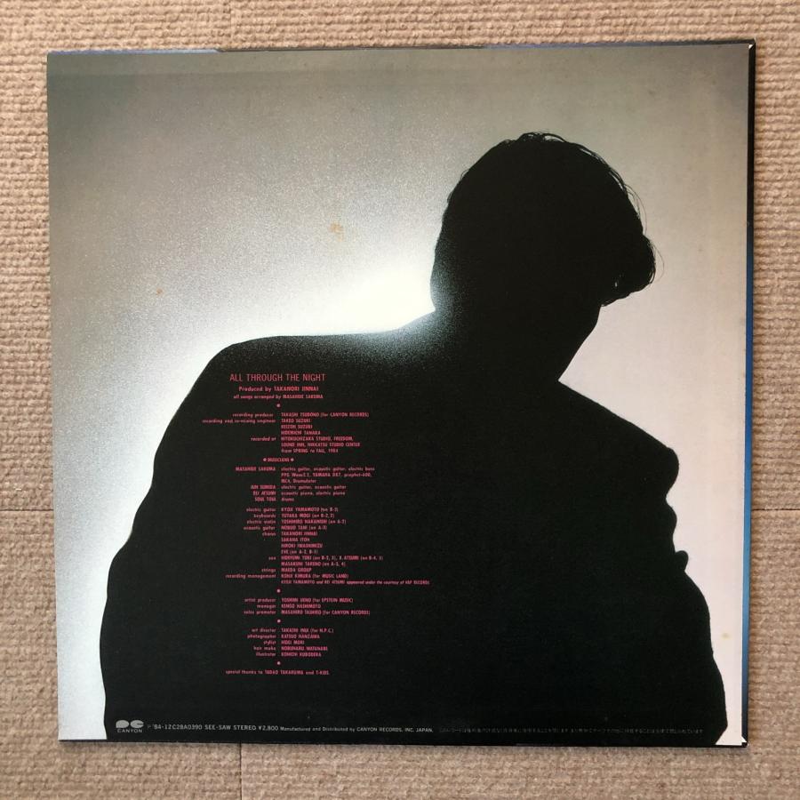 美盤 陣内孝則 Takanori Jinnai 1984年 LPレコード 夜を抱きしめ