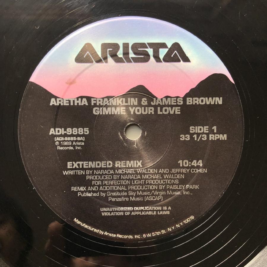 激レア 1989年 米国盤 オリジナルリリース盤 アレサ・フランクリン&ジェームス・ブラウン  LPレコード Gimme Your Love R&B ソウルファンク｜astrotunes｜07