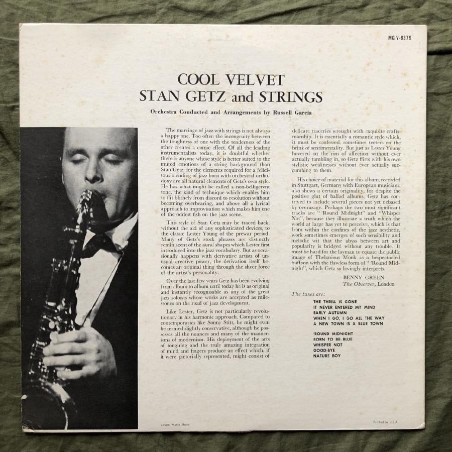 原信夫Collection 超貴重盤 1960年 米国オリジ盤 スタン・ゲッツ Stan