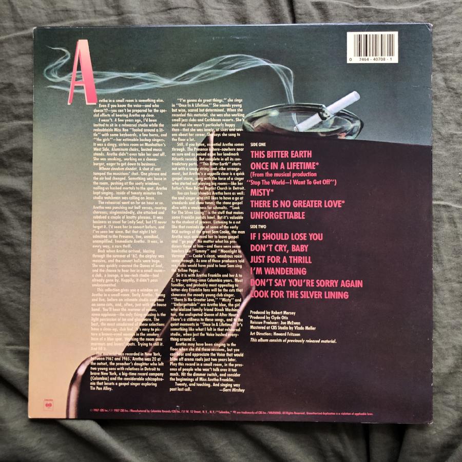 傷無美盤 レア盤 1987年 米国 本国盤 アレサ・フランクリン Aretha