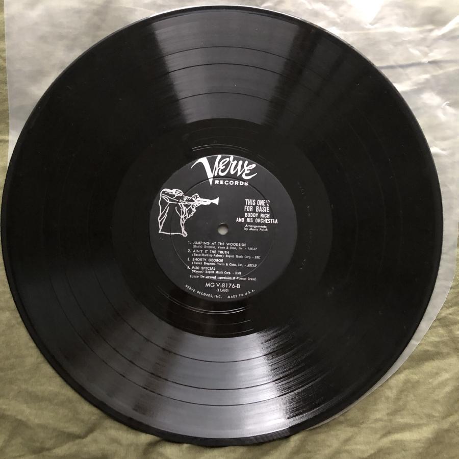 原信夫Collection 良盤 激レア 1957年 米国 本国オリジナルリリース盤 Buddy Rich And His Orchestra LPレコード This One's For Basie