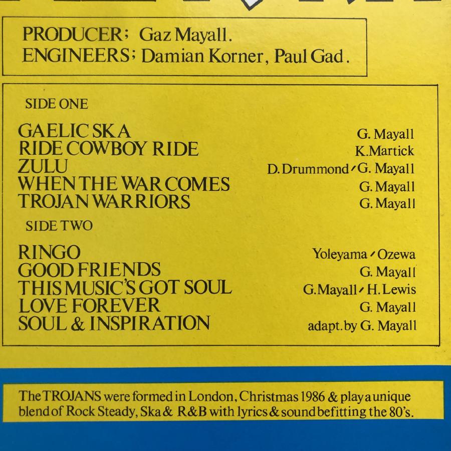 美盤 良ジャケ 1987年 英国 本国オリジナルリリース盤トロージャンズ