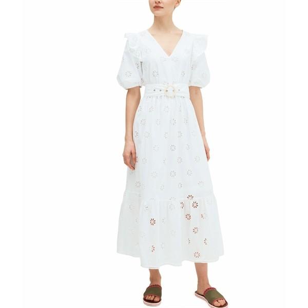 ケイト Fresh トップス Spade Eyelet White ワンピース Dress Dress Fresh スペード レディース Clover