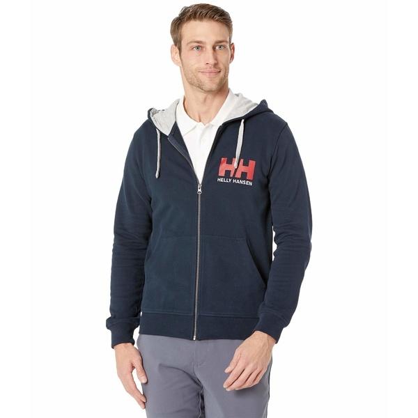 シルバー金具 HELLY HANSEN ヘリーハンセン パーカー・スウェットシャツ アウター メンズ HH Logo Full Zip Hoodie Navy 通販 H H 水色 トレーナー スウェット