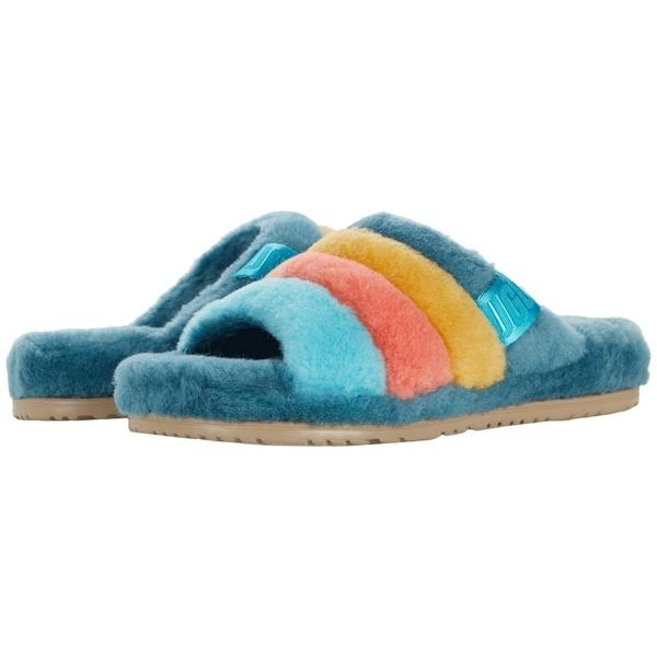 中古 アグ Multi Blue Marina Stripes You Fluff メンズ シューズ サンダル アグ サンダル メンズ サンダル Meorboston Org