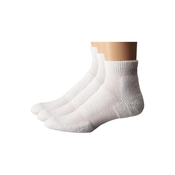 年最新海外 ソーロス 靴下 アンダーウェア メンズ Walking Mini Crew Moderate Cushion 3 Pair Pack White 安い Www Muslimaidusa Org