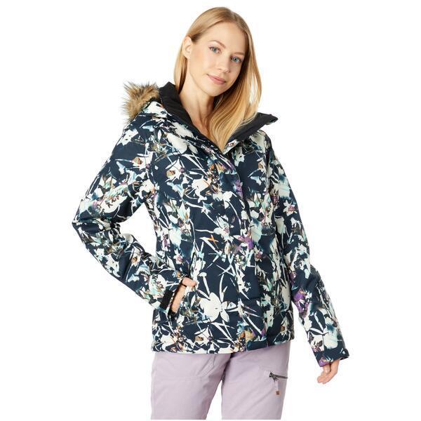 一部予約 コート ロキシー コート レディース ロキシー アウター Superlights Black True Jacket Snow Ski Jet レディース コート アウター Recycling Carbon Org