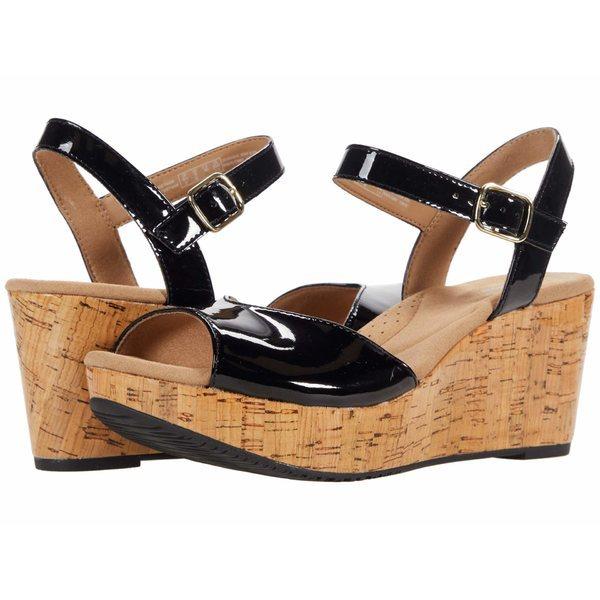 流行 クラークス レディース ヒール クラークス ヒール シューズ レディース Annadel Mystic Black Patent Synthetic シューズ Www Santoangelbritishschool Es