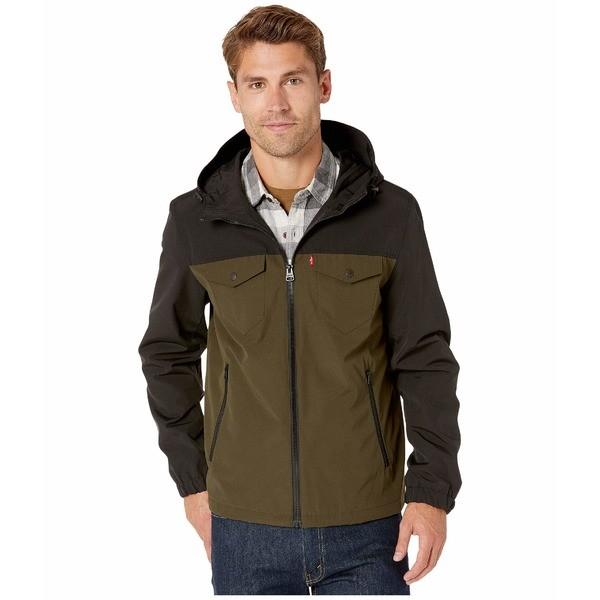 21年春夏再販 リーバイス コート アウター メンズ Two Pocket Shortie Rain Hoodie Olive Black Sale 送料無料 Savitarinc Com