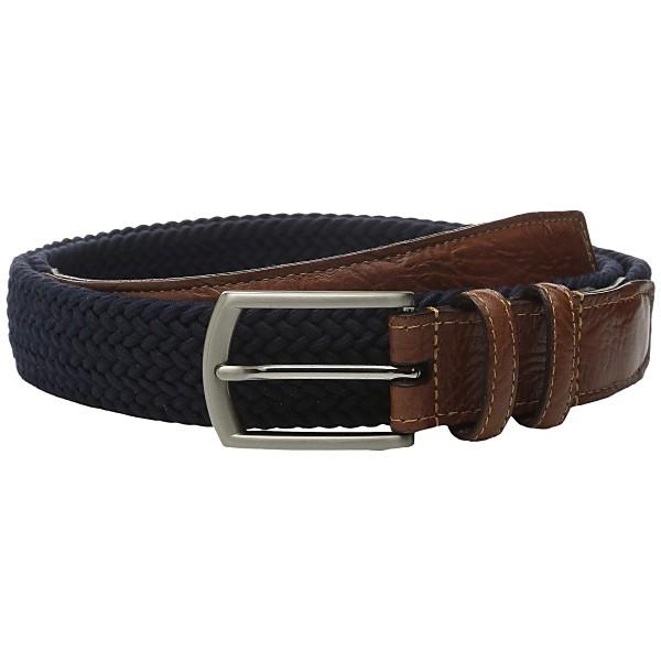 種類豊富な品揃え Italian 32mm メンズ ベルト トリーノレザー ベルト メンズ トリーノレザー サイズ交換無料 Woven Navy Elastic Cotton Multi 財布 帽子 ファッション小物