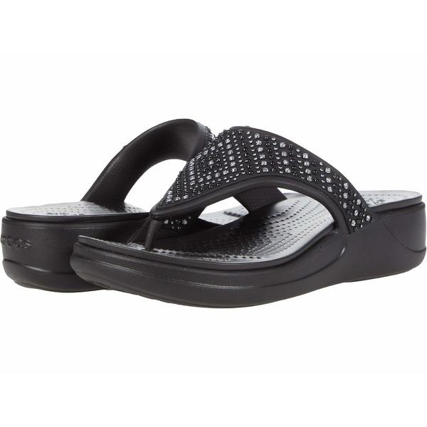 数々のアワードを受賞 クロックス ヒール Black Flip Wedge Shimmer Monterey レディース シューズ パンプス サイズ 4xm Populationmalawi Org