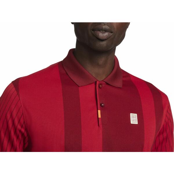 ナイキ シャツ トップス メンズ Nike Men's Dri-FIT The Heritage Printed Tennis Polo Team Red｜asty-shop2｜04