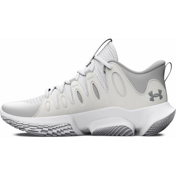 アンダーアーマー スニーカー シューズ レディース Under Armour Women's Flow Breakthru 4 Basketball Shoes White/Halo Gray/Met Silv｜asty-shop2｜04