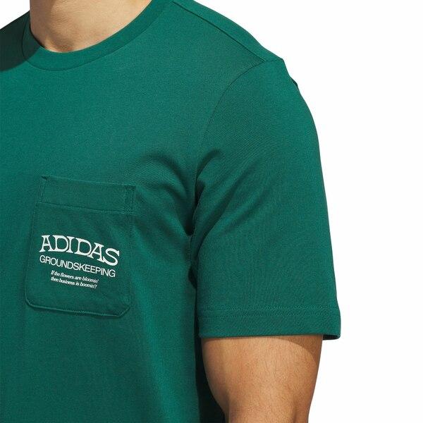 アディダス シャツ トップス メンズ adidas Men's Groundskeeper Golf T-Shirt Collegiate Green｜asty-shop2｜04