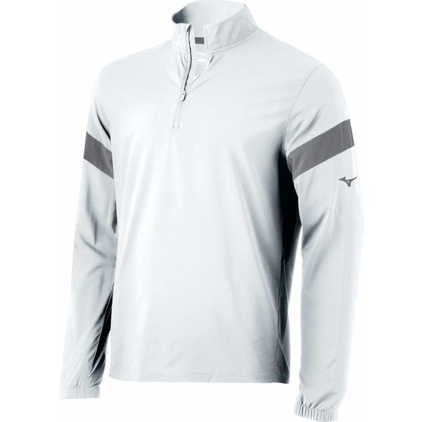 ミズノ トップス メンズ ランニング Mizuno Men's Hitting Jacket 1/4 Zip Pullover White Shade｜asty-shop2｜04