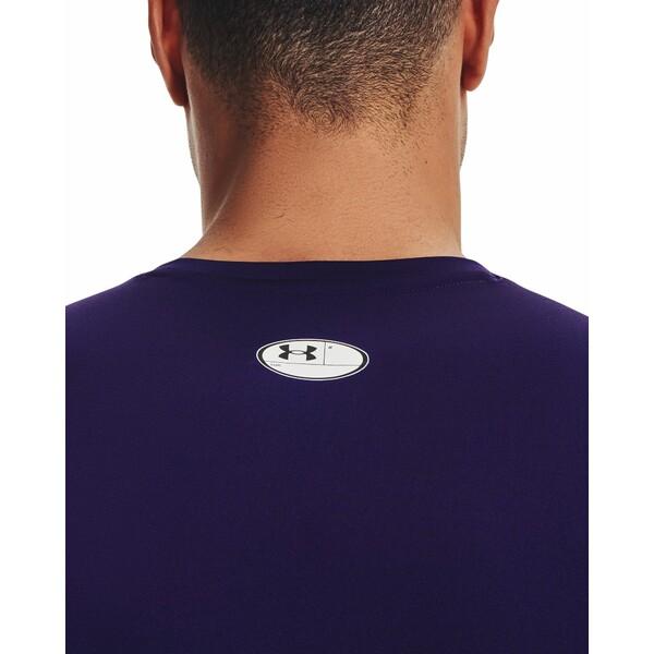 アンダーアーマー シャツ トップス メンズ Under Armour Men's HeatGear Compression T-Shirt Purple/White｜asty-shop2｜04