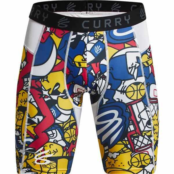 アンダーアーマー ハーフ＆ショーツ ボトムス メンズ Under Armour Men's Curry HeatGear Compression Shorts White/White｜asty-shop2｜04