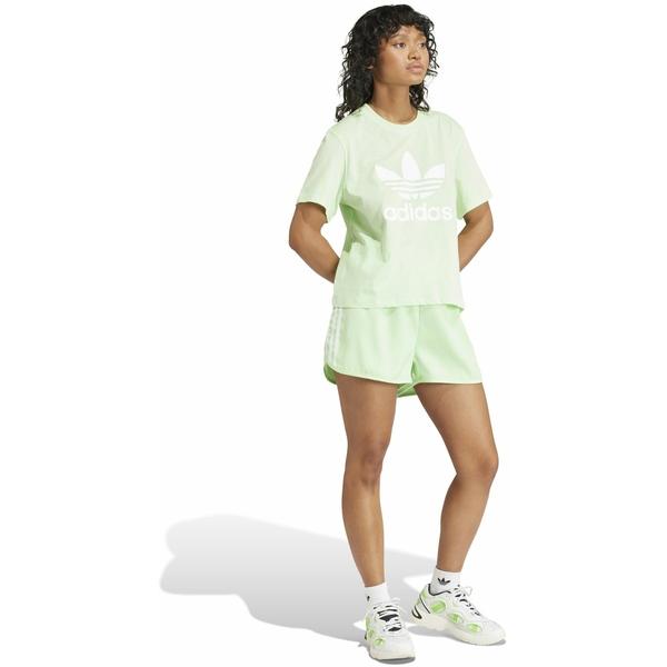 アディダス シャツ トップス レディース adidas Originals Women's Adicolor Trefoil Boxy T-Shirt Semi Green Spark｜asty-shop2｜02