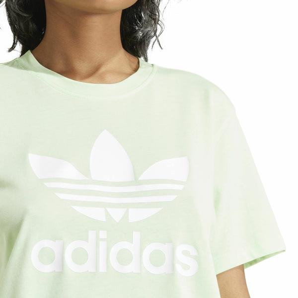 アディダス シャツ トップス レディース adidas Originals Women's Adicolor Trefoil Boxy T-Shirt Semi Green Spark｜asty-shop2｜04