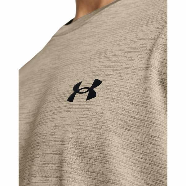 アンダーアーマー シャツ トップス メンズ Under Armour Men's Tech Vent T-Shirt Timberwolf Taupe/Black｜asty-shop2｜03