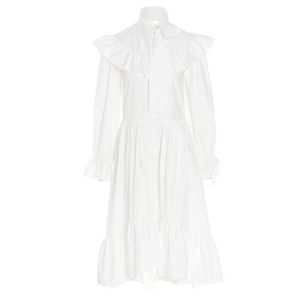 値引きする エムエスジイエム レディース ワンピース トップス Msgm Ruffled Puff Sleeve Midi Dress 爆安プライス Ginam Com Br