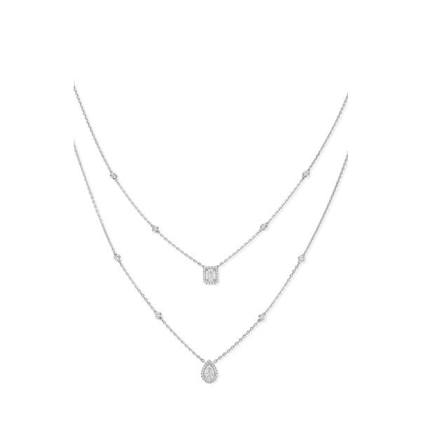 最も メッシカ ネックレス・チョーカー・ペンダントトップ アクセサリー レディース Messika My Twin Two-Strand Diamond Necklace White Gold, 梅ぼしの矢野農園 2474b285
