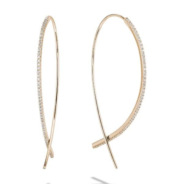 【予約】 ラナ ピアス&イヤリング アクセサリー レディース Lana Jewelry Small Upside Down Flawless Diamond Hoop Earrings Yellow Gold/ Diamond, 東海つり具 949ba409