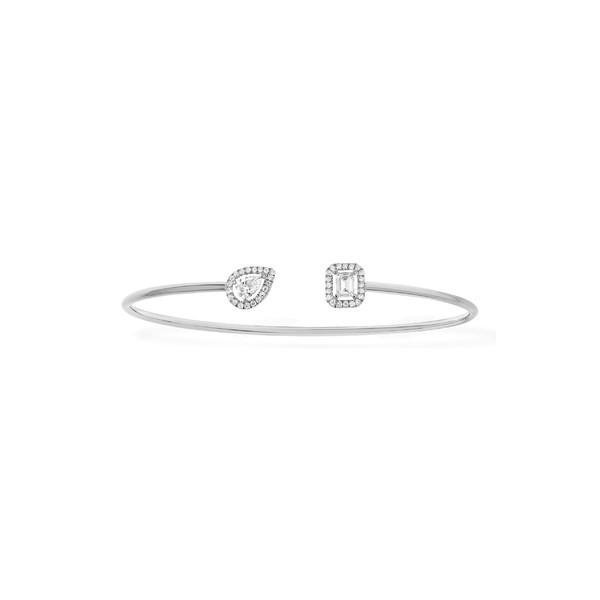 春夏新作 メッシカ ブレスレット・バングル・アンクレット アクセサリー レディース Messika My Twin Memoire Open Diamond Cuff Bracelet White Gold, vistar 9177ab69
