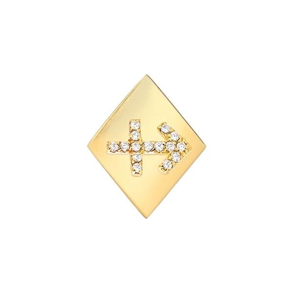 【数量は多】 ミニミニジュエルズ ピアス&イヤリング アクセサリー レディース Mini Mini Jewels Frame Diamond Zodiac Sign Earring Yellow Gold-Sagittarius, 津奈木町 6a7b36c8
