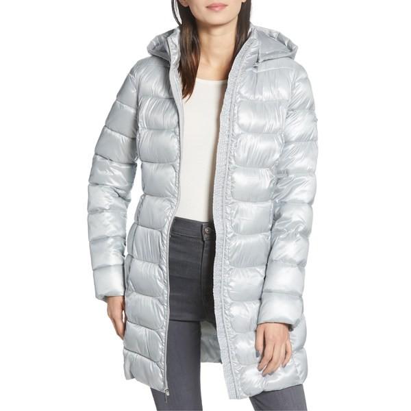 トップ ヴィアスピガ コート アウター レディース Via Spiga Three-Quarter Packable Puffer Jacket Silver Cloud, 田原スポーツ 2cc3d7ab