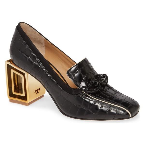 トリーバーチ パンプス シューズ 激安通販 レディース Tory Burch Jessa Women Hardware Pump Black Heel Perfect
