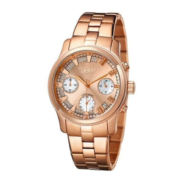 男女兼用 - 38mm Watch, Diamond Alessandra Women's レディース アクセサリー 腕時計 ジェイビーダブリュー 0.20 Gold Rose ctw 腕時計