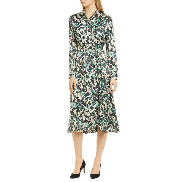 売上値下げ ヒューゴボス ワンピース トップス レディース Boss Daflora Floral Long Sleeve Shirtdress Pine Fantasy オンラインストア最激安 Shirleyryan Ca