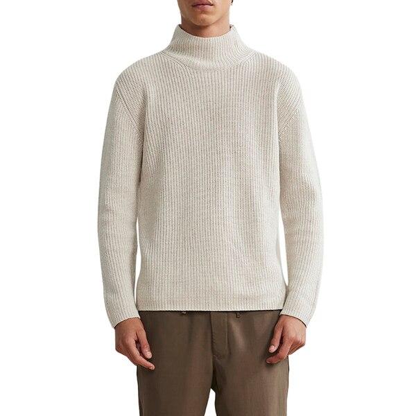 【即日発送】 アウター ニット&セーター エヌエヌ77 メンズ Ecru Sweater Blend Wool Neck Mock Rib ニット、セーター