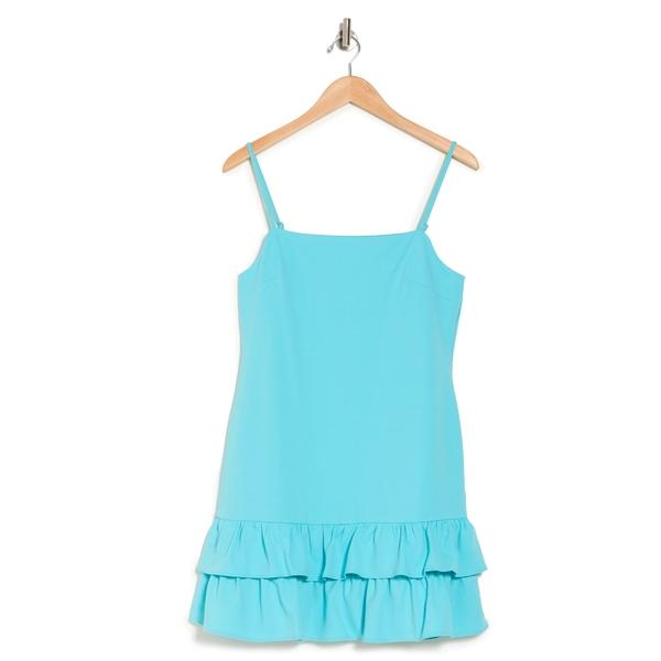 上品 Hem Ruffle Tiered レディース トップス ワンピース bジェネレーション Minidress Sky Aqua ワンピーススーツ サイズ 6 Michiganestateplanning Com