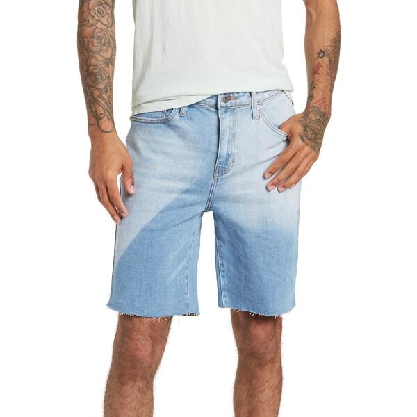 種類豊富な品揃え アボンド カジュアルパンツ ボトムス メンズ Raw Edge Slim Fit Shorts Indigo Stencil Wash チノパンツ サイズ 32 Us Oroagri Eu