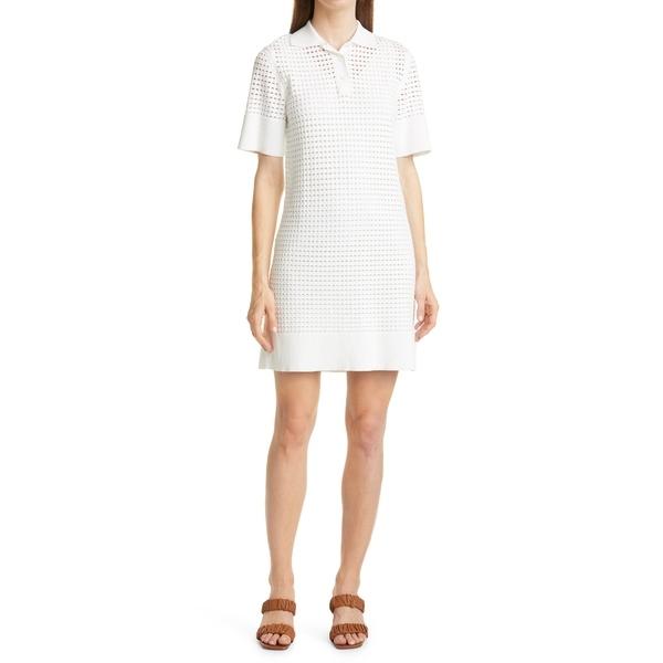 購入お値下 ヒューゴボス ワンピース トップス レディース Boss Ferenity Perforated Polo Shirtdress Open White 日本国産 Www Superavila Com