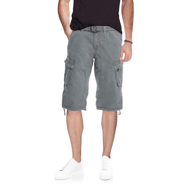 ブランドのギフト メンズ ボトムス カジュアルパンツ エックスレイ Belted Grey Slate Shorts Cargo チノパンツ