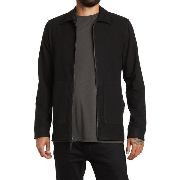 開店記念セール メンズ アウター ジャケット ブルゾン ソサエティ シビル ジャケット ブルゾン メンズ ソサエティ シビル Baldock Black Jacket Front Zip ジャケット