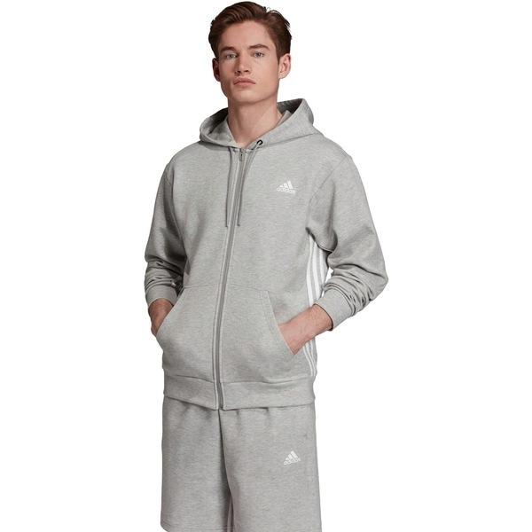 人気ブランド アディダス パーカー スウェットシャツ アウター メンズ Adidas Men S Must Have 3 Stripes Full Zip Hoodie Medium Gray 時間指定不可 Abmicse Org
