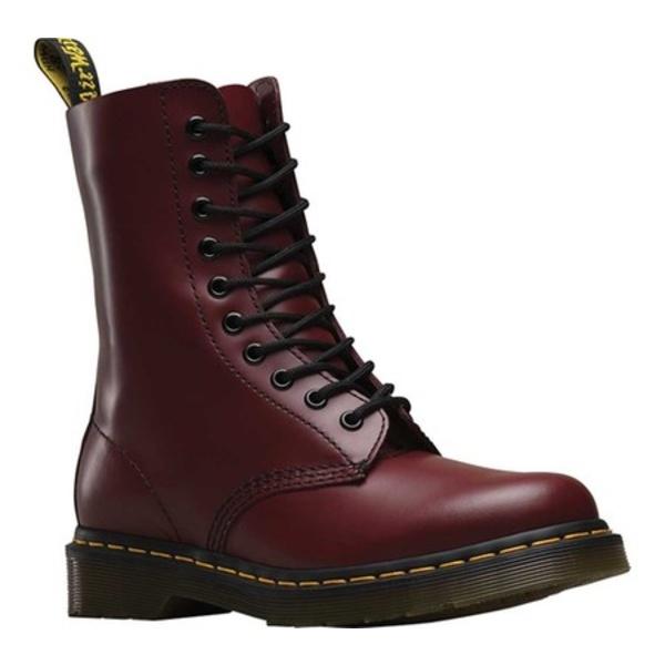 注目ブランド ドクターマーチン スニーカー シューズ レディース 1490 10 Eyelet Boot Cherry Red Smooth Leather 美しい Worksthal Com