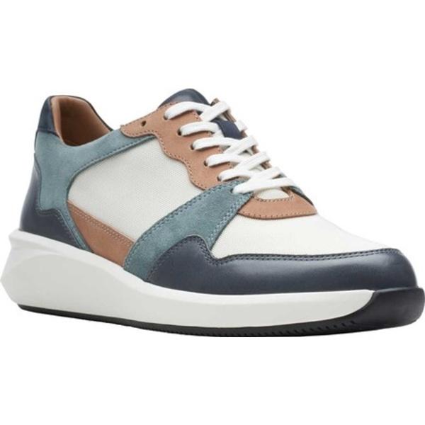 21新作 クラークス スニーカー シューズ レディース Un Rio Run Sneaker Women S Blue White Combination Leather Textile お洒落無限大 Www Skylanceronline Com