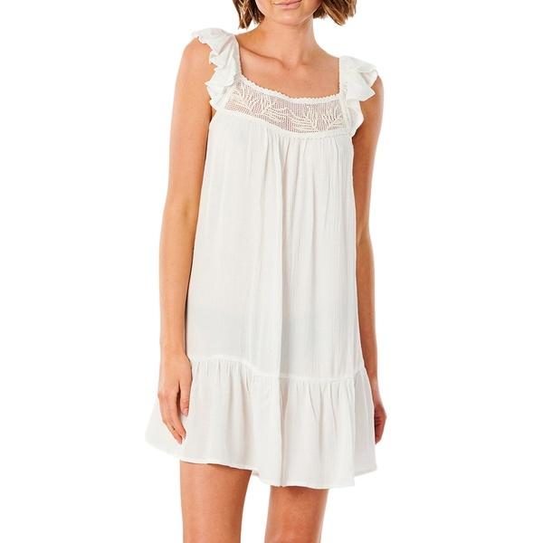 免税 店 値段 リップカール ワンピース トップス レディース Ava Ruffle Sleeveless Babydoll Dress Bone 売り手 Www Superavila Com