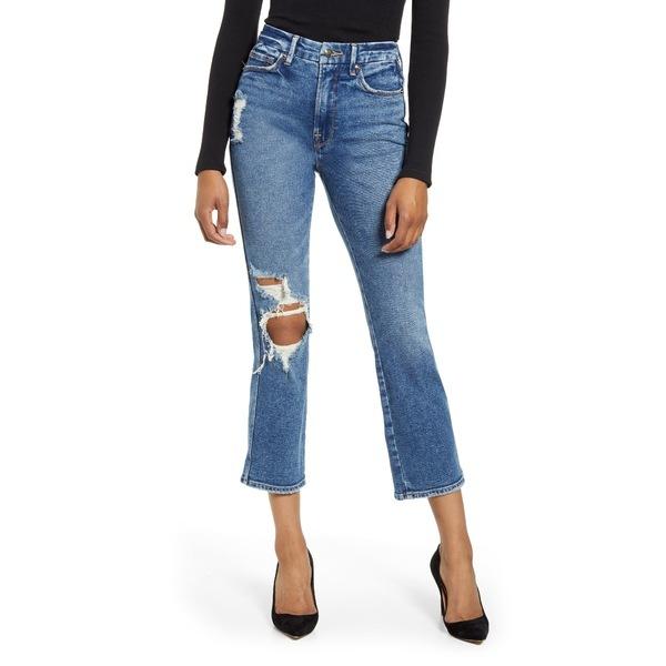 絶賛レビュー続出 グッドアメリカン カジュアルパンツ ボトムス レディース Good Curve High Waist Ankle Straight Leg Jeans 最新コレックション