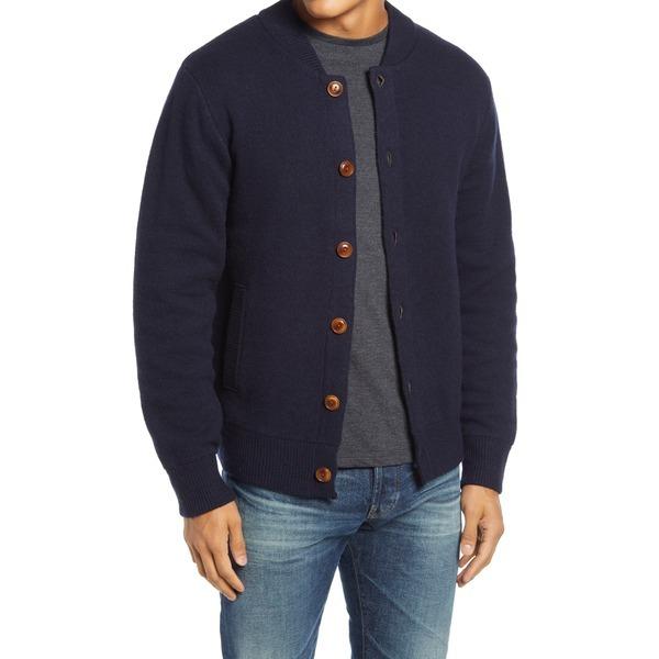 日本製 ショット Navy Cardigan Bomber メンズ アウター ニット セーター ニューヨーク ニット セーター サイズ Small Pathwaysfl Org