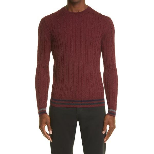 ブランド品専門の ニット セーター メンズ カナーリ カナーリ Burgundy Sweater Wool Cable メンズ アウター ニット セーター トップス Pharmapathway Com