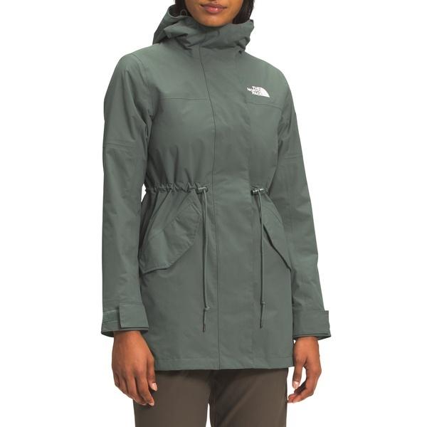 開店記念セール コート ノースフェイス コート レディース ノースフェイス アウター Green Agave Coat Rain Windproof Repellent Water Trench Metroview レディース コート アウター