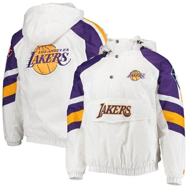 上質 スターター ジャケット ブルゾン アウター メンズ Men S Starter White Purple Los Angeles Lakers The Pro Iii Quarter Zip Hoodie Jacket White 購入超安い North Hydroguam Net
