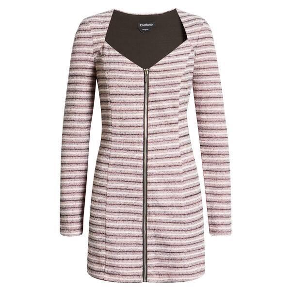 ベベ ワンピース トップス レディース Tweed Zip Front Minidress ２０１３新発